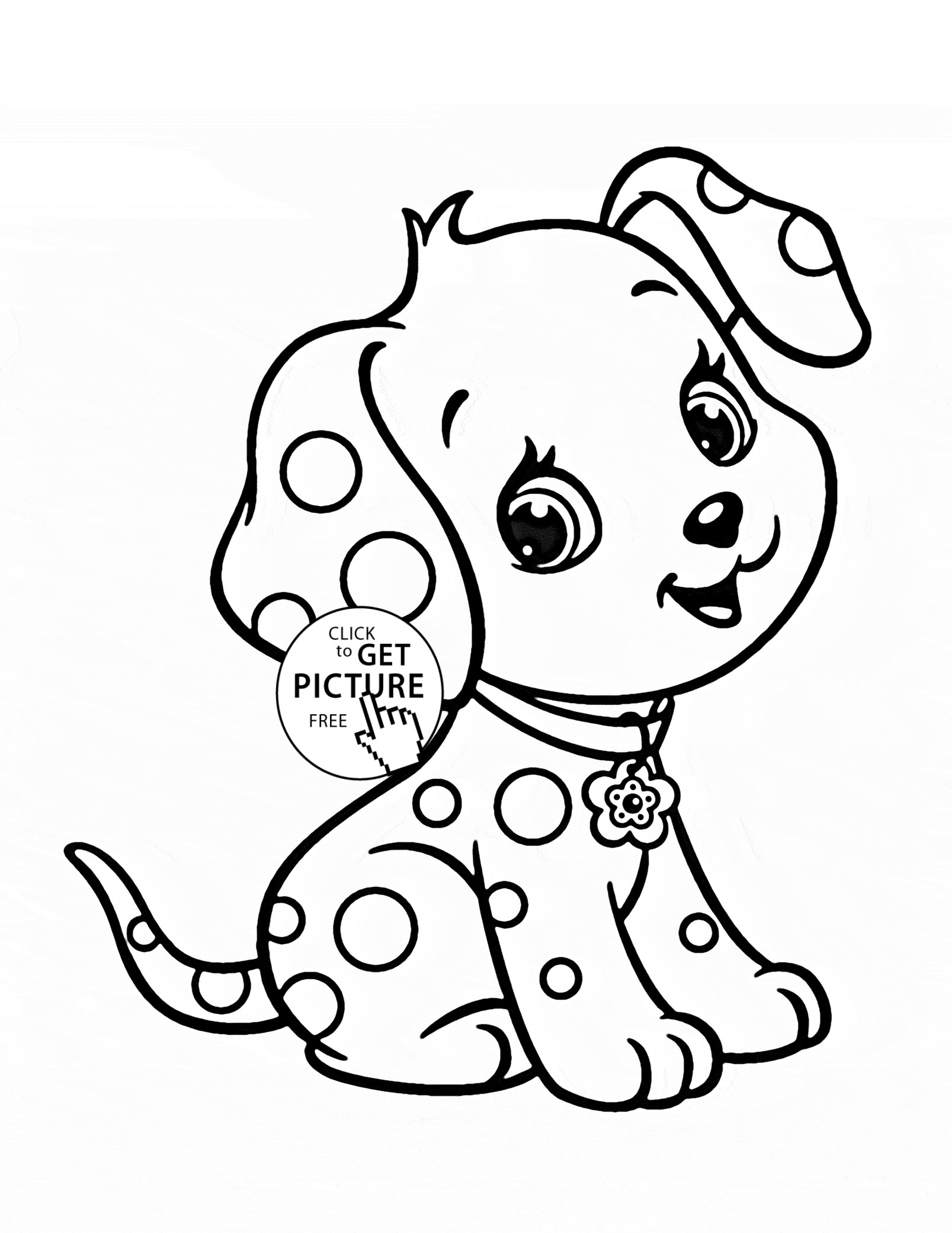 Puppy Coloring Pages For Kids
 Cartoon Puppy coloring page for kids animal coloring