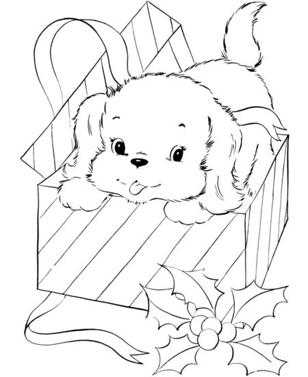 Puppy Coloring Pages For Kids
 Christmas Puppies Coloring Pages for Kids Disney
