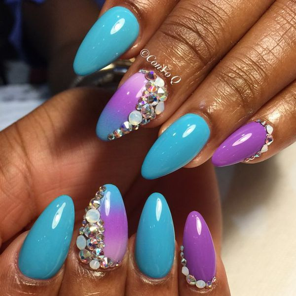 Purple And Blue Nail Designs
 53 Awesome Blue Nail Art Designs Ideas