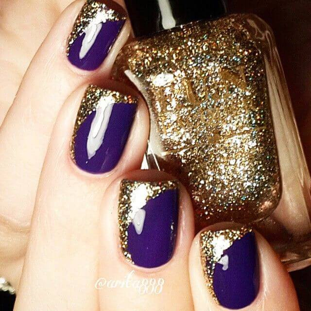 Purple And Gold Nail Designs
 Top 7 Best Purple Nail Designs Ideas For Winter