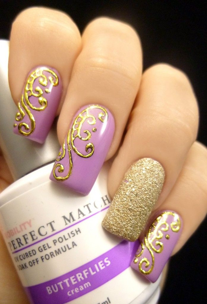 Purple And Gold Nail Designs
 16 Breath Taking Butterfly Nail Designs Pretty Designs