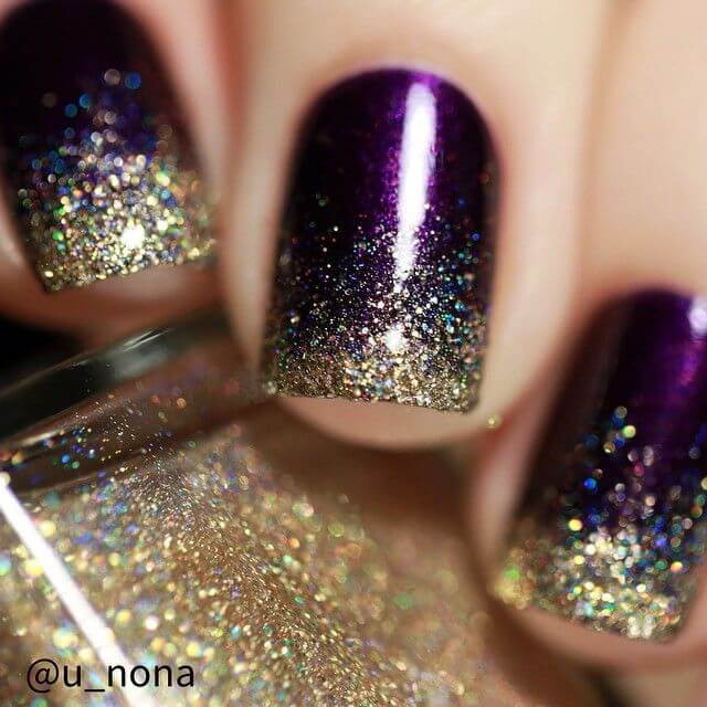 Purple And Gold Nail Designs
 Top 7 Best Purple Nail Designs Ideas For Winter