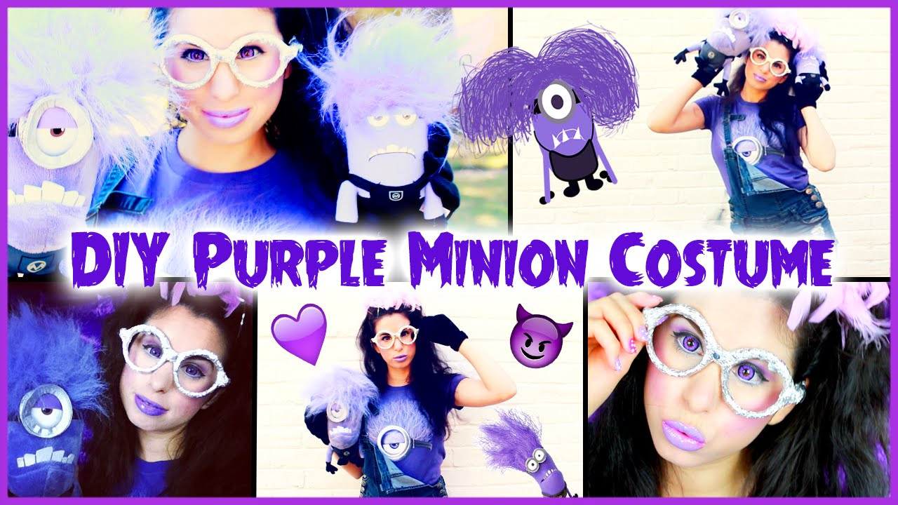 Purple Minion Costume DIY
 DIY Evil Purple Minion Costume Makeup & Hair Halloween