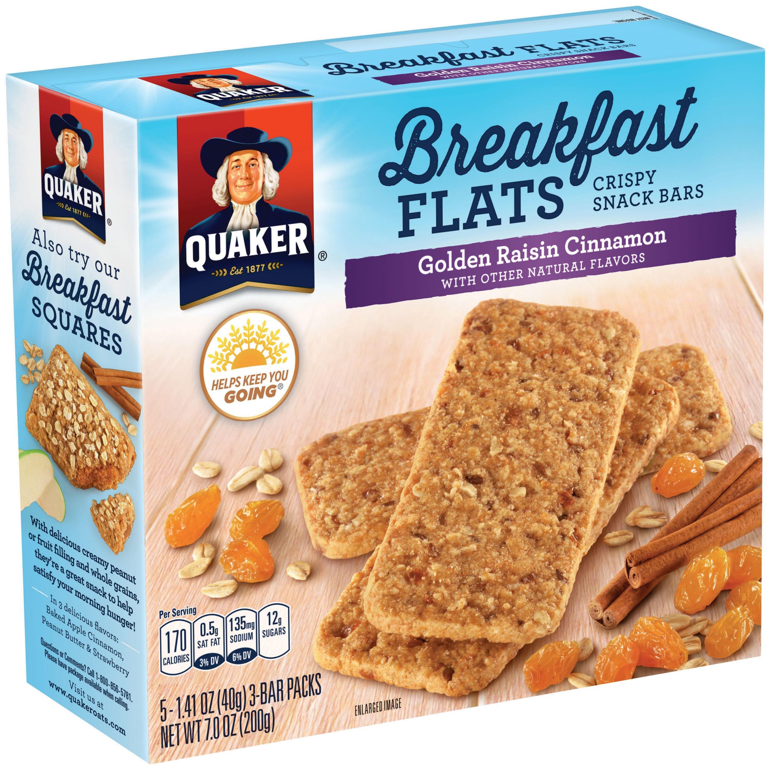 Quaker Oats Breakfast Squares
 Amazon Quaker Breakfast Flats Golden Raisin