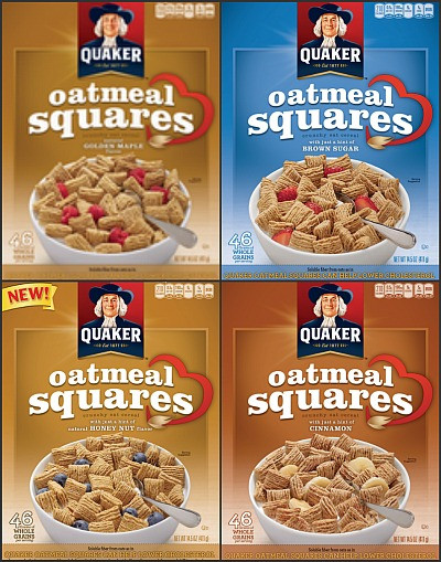 Quaker Oats Breakfast Squares
 Quaker Oatmeal Squares Giveaway full product line & $75