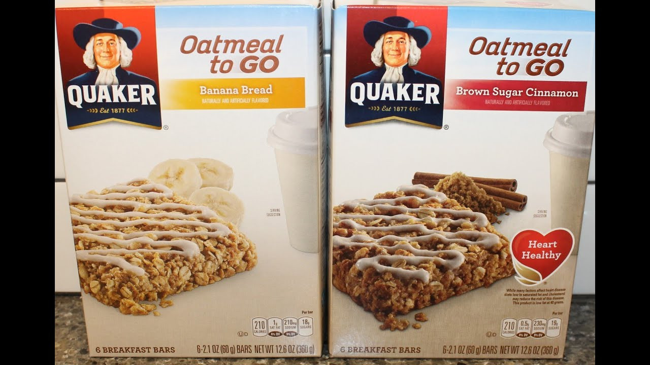 Quaker Oats Breakfast Squares
 Quaker Oatmeal To Go Banana Bread and Brown Sugar