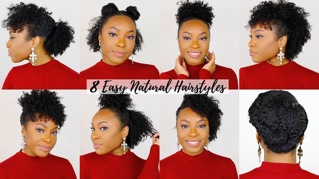 Quick Easy Natural Hairstyles
 8 QUICK & EASY Hairstyles for Short Medium Natural Hair