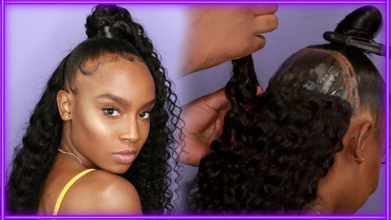 Quick Weave Updo Hairstyles
 Half Up Half Down Quick Weave Ponytail ft Ali Pearl