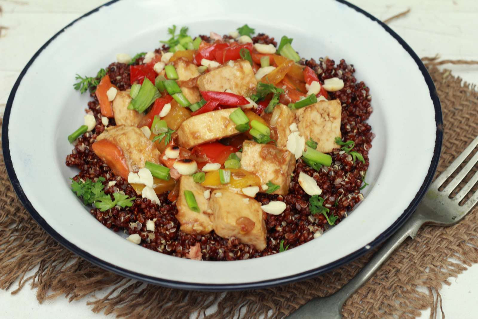 Quinoa And Tofu Recipes
 Spicy Thai Style Tofu With Quinoa Recipe by Archana s Kitchen