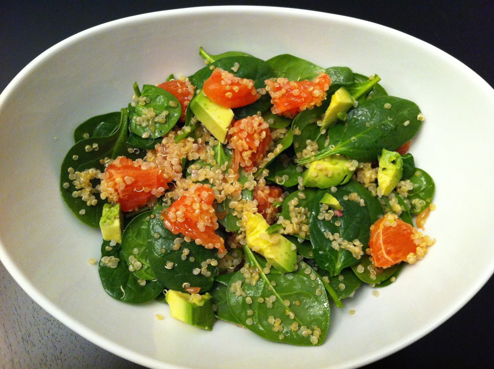 Quinoa Spinach Salad
 Playing With My Food Spinach Quinoa Salad with
