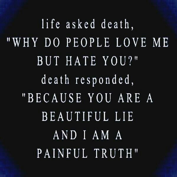 Quote About Death And Life
 Death is painful truth Quote Amo
