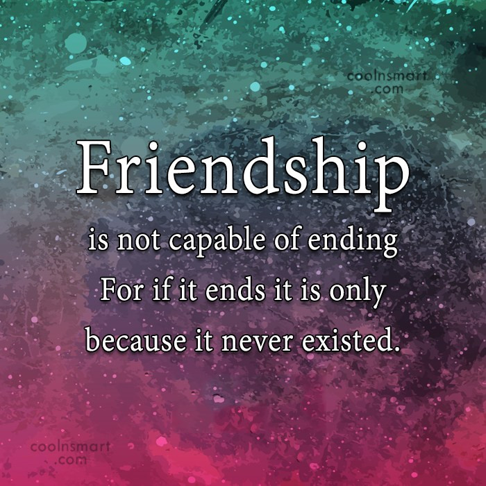Quote About Friendships Ending
 Friendship Quotes