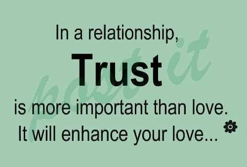 Quote About Trust And Love
 No Trust – No Relationship