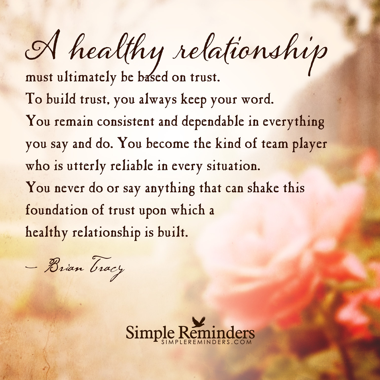 Quote About Trust In A Relationship
 Quotes About Healthy Relationships QuotesGram