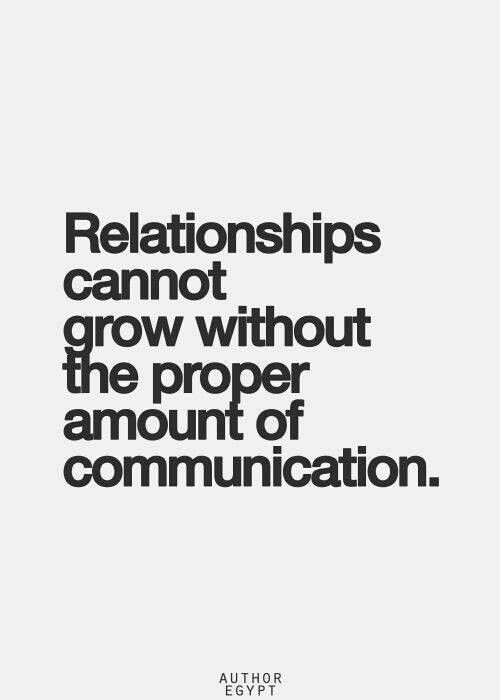 Quotes About Communication In Relationships
 Relationships cannot grow without the proper amount of