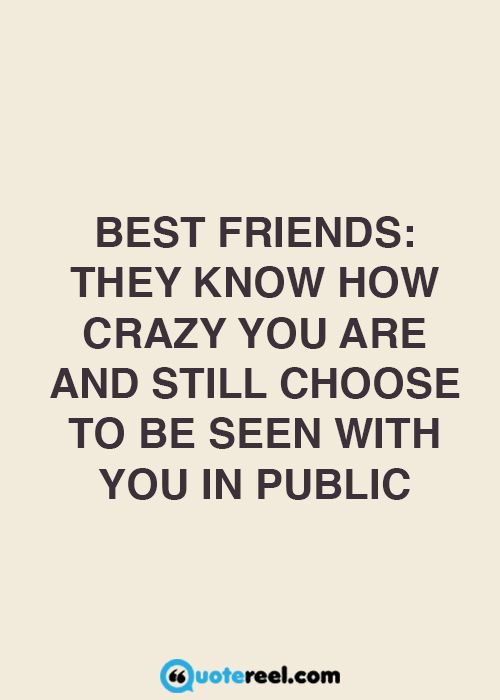 Quotes About Crazy Friendships
 245 Friendship Quotes To Remind You Why Friendship Is So