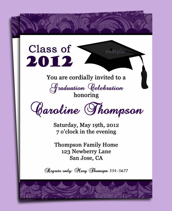Quotes For Graduation Announcements
 Graduation Party or Announcement Invitation Printable or