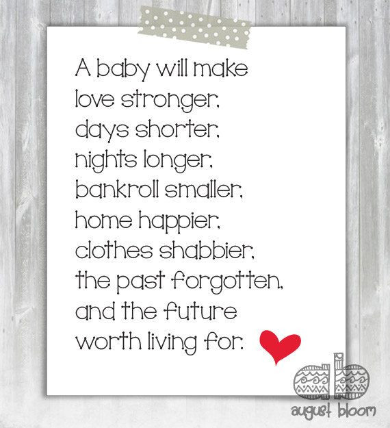 Quotes For New Parents Of A Baby Boy
 Printable Baby Shower Poem by AugustBloomDesigns
