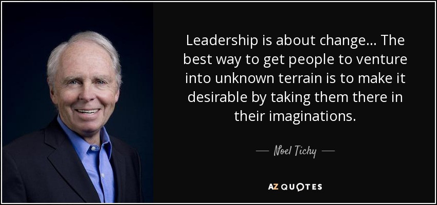 Quotes On Leadership And Change
 Noel Tichy quote Leadership is about change The best