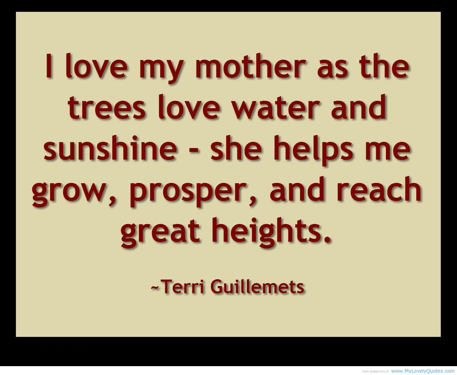 Quotes On Mother Love
 Quotes About Mothers Love QuotesGram