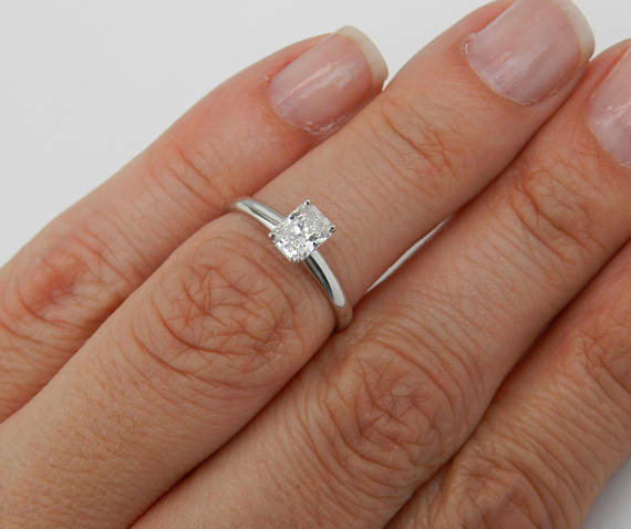 Radiant Cut Diamond Engagement Rings
 3ct Radiant Cut Diamond Solitaire Engagement Ring 14k