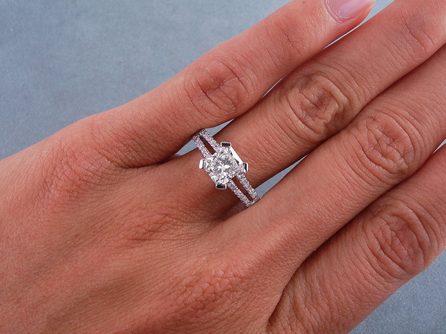 Radiant Cut Diamond Engagement Rings
 1 50 CTW RADIANT CUT DIAMOND ENGAGEMENT RING H SI1