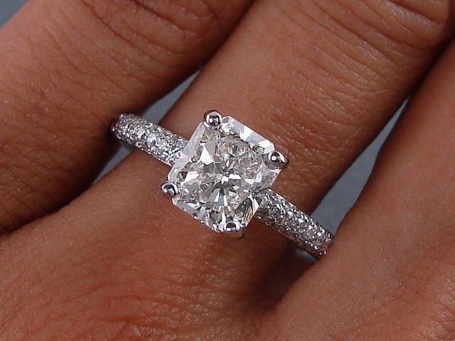 Radiant Cut Diamond Engagement Rings
 2 03 CARATS CT TW RADIANT CUT DIAMOND ENGAGEMENT RING H