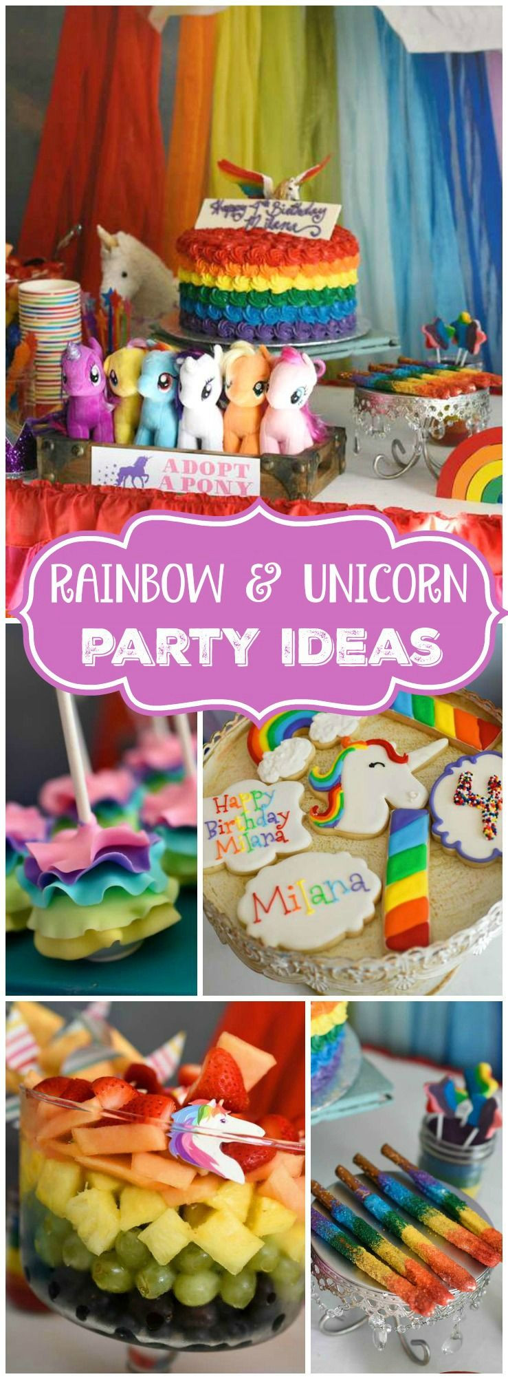 Rainbow And Unicorn Party Ideas
 You must see this unicorns and rainbows birthday party