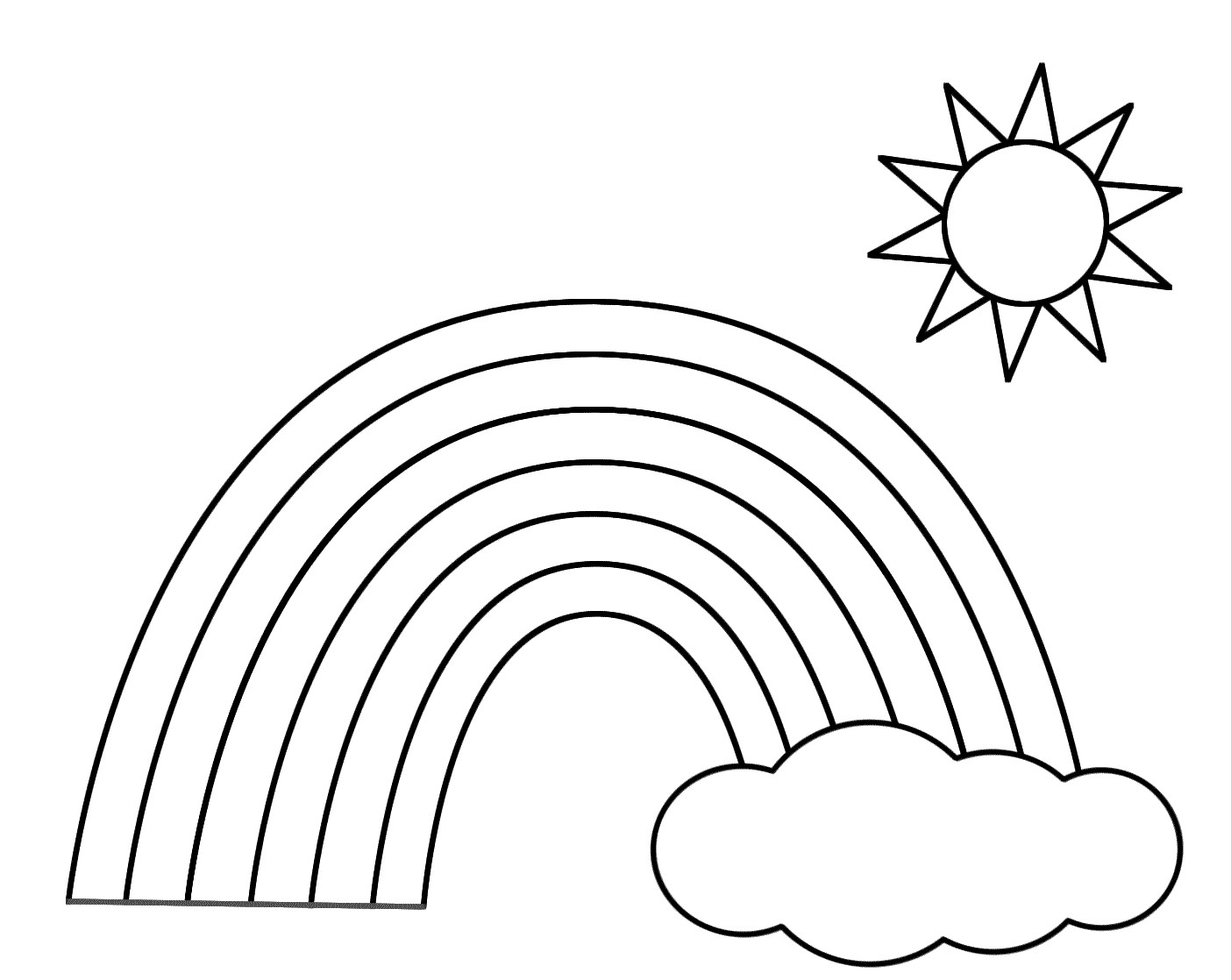 Rainbow Coloring Pages For Toddlers
 R is for Rainbow coloring page
