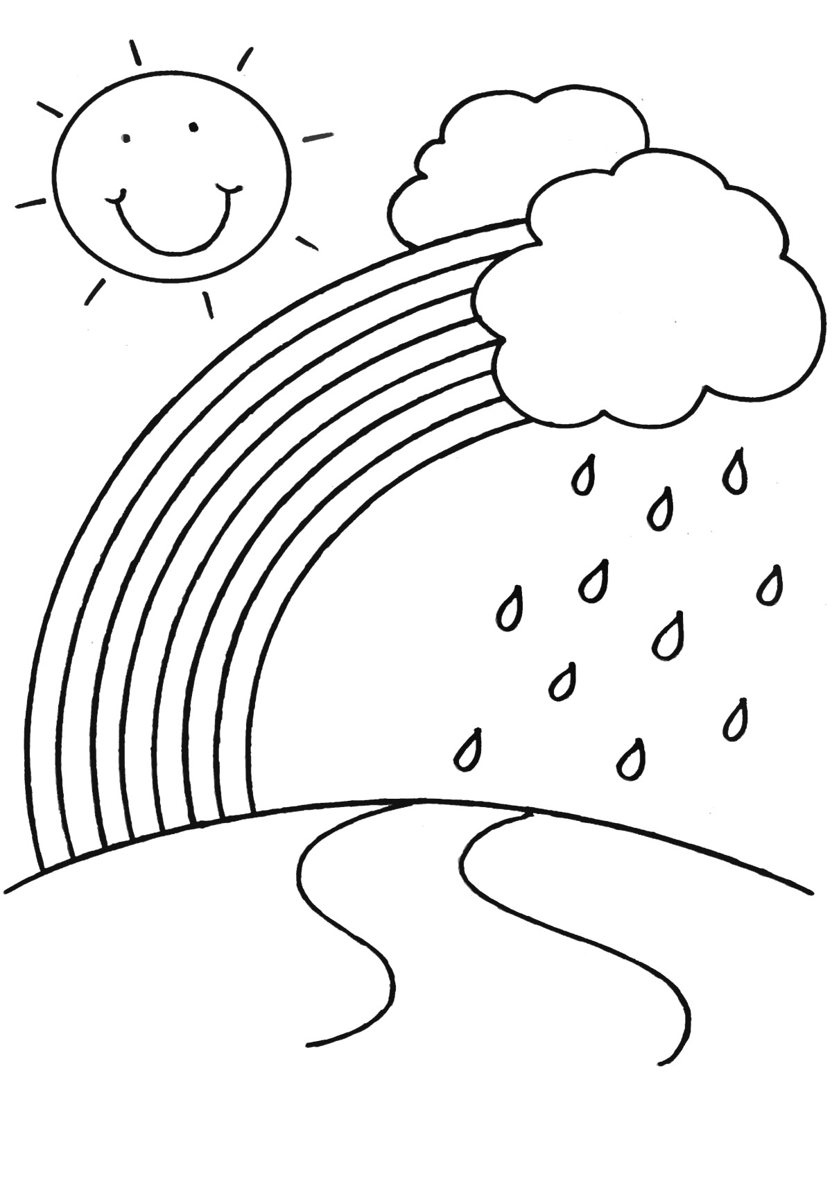 Rainbow Coloring Pages For Toddlers
 Rainbow Coloring Pages for childrens printable for free