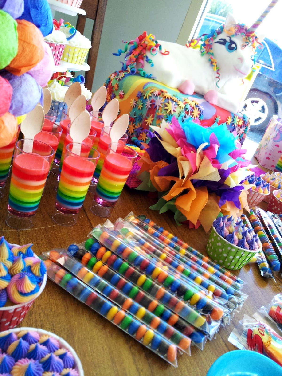 Rainbow Unicorn Party Ideas
 The Quick Unpick Five FIVE A party rainbows and a