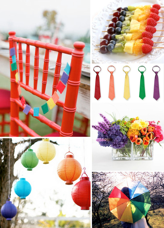 Rainbow Wedding Decorations
 Bright Spring Wedding Colors Weddings By Lilly
