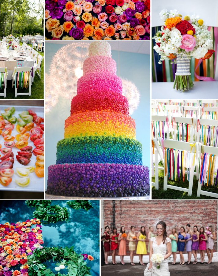 Rainbow Wedding Decorations
 Dream About a Rainbow Wedding