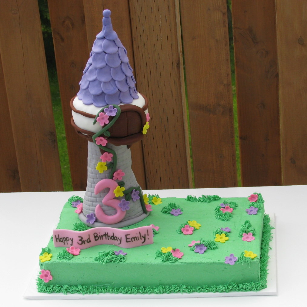 Rapunzel Birthday Cake
 kdf CREATIONS Rapunzel Tower cake