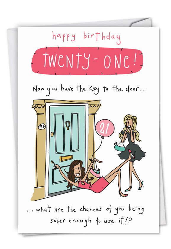 Really Funny Birthday Cards
 Key To The Door 21 Birthday Funny Greeting Card