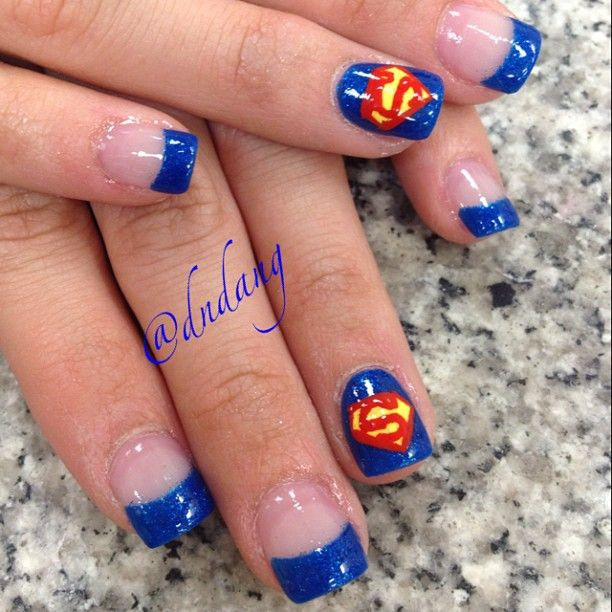 Really Pretty Nails
 Superwoman nails IISuperwomanII