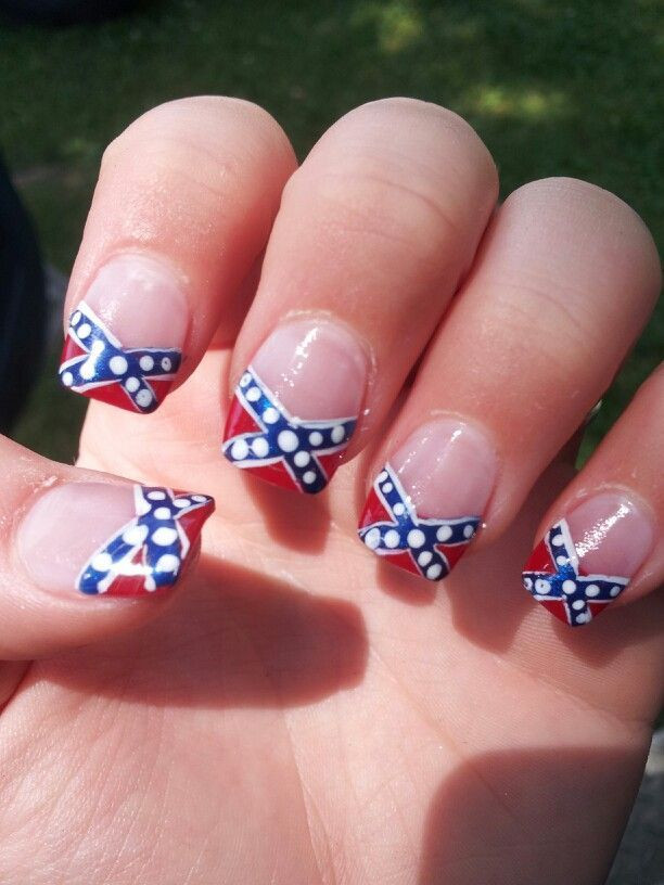 Rebel Flag Nail Designs
 Confederate flag nail airt