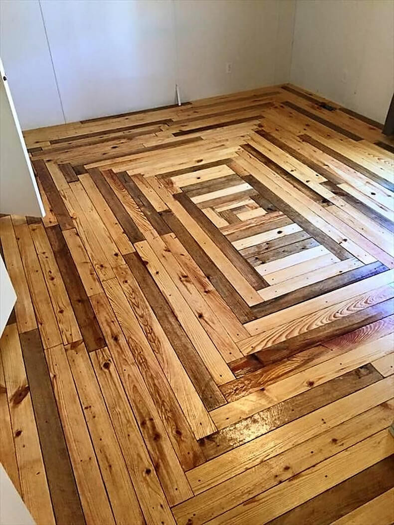 Reclaimed Barn Wood Flooring DIY
 Creative Home Flooring Ideas with Reused Pallets