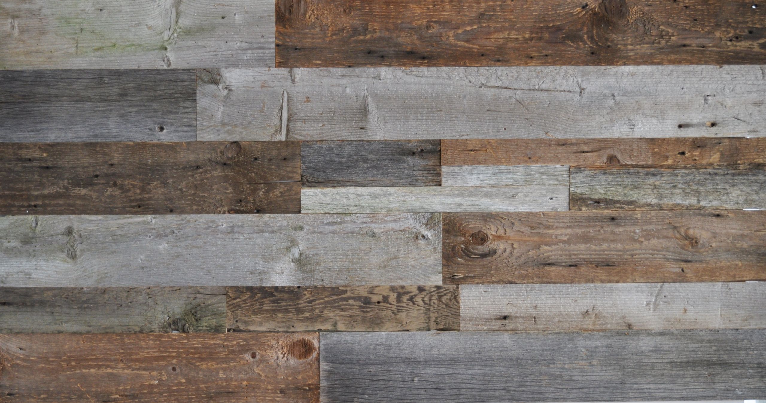 Reclaimed Barn Wood Flooring DIY
 DIY Reclaimed Wood Accent Wall Grey and Natural Brown