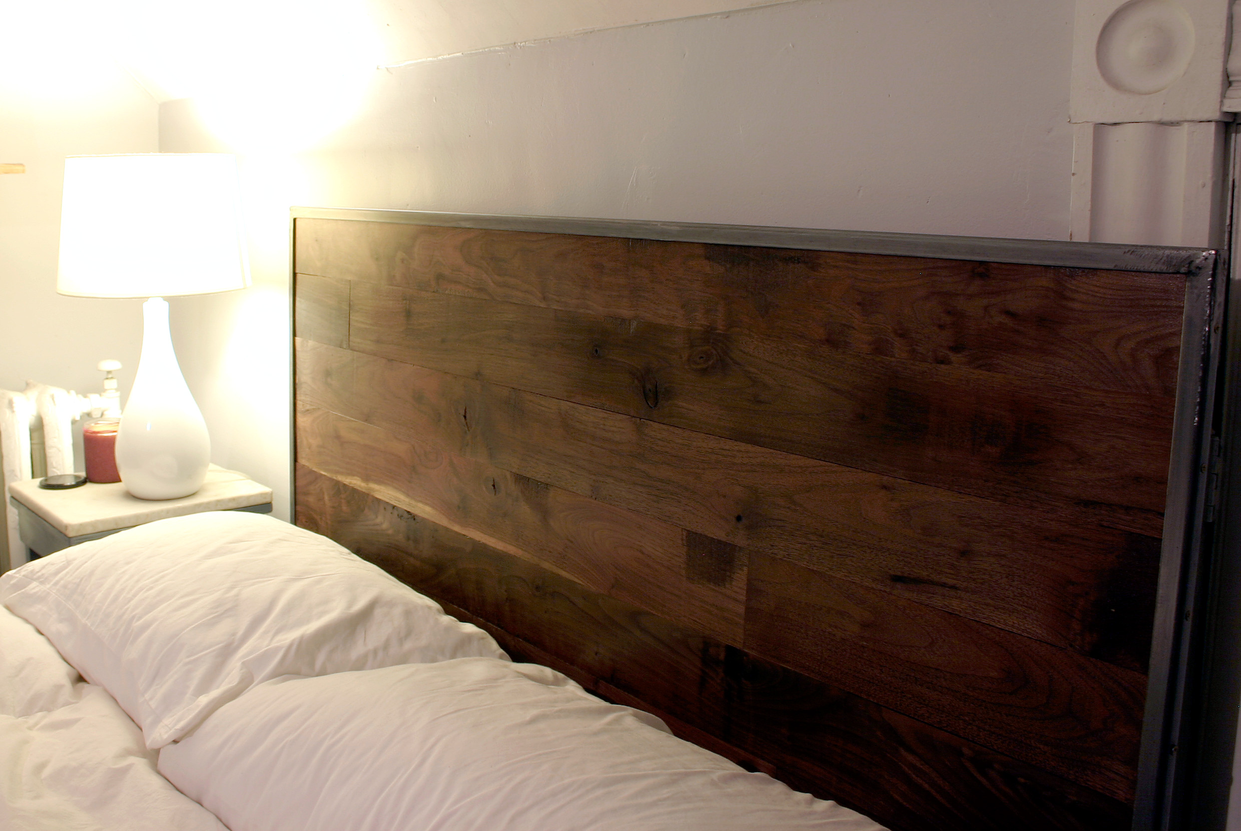 Reclaimed Barn Wood Flooring DIY
 Longleaf Lumber DIY Reclaimed Walnut Headboard