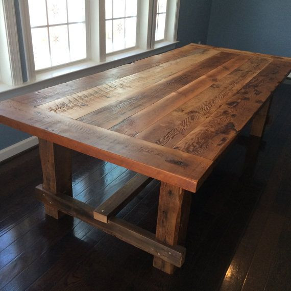 Reclaimed Wood Dining Table DIY
 Farm style dining table hand made from reclaimed barn
