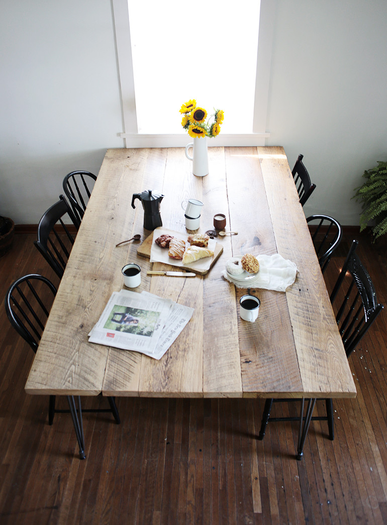 Reclaimed Wood Dining Table DIY
 DIY Reclaimed Wood Table The Merrythought