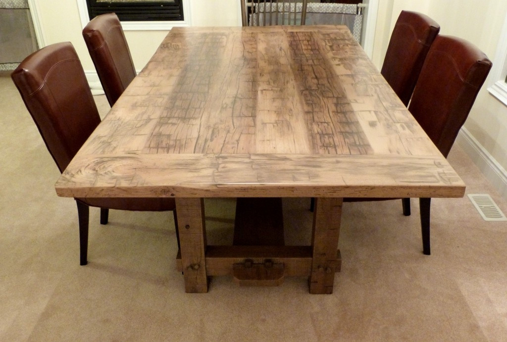 Reclaimed Wood Dining Table DIY
 DIY Reclaimed Wood Dining Table Poppytalk
