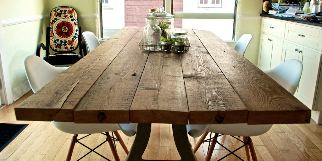 Reclaimed Wood Dining Table DIY
 DIY Reclaimed Wood Table