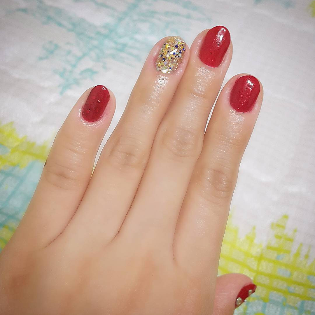 Red And Golden Nail Art
 Red Nail Art Designs Ideas