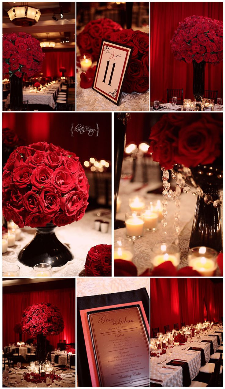Red Black And White Wedding Decorations
 Red and Black Colors — The Knot munity