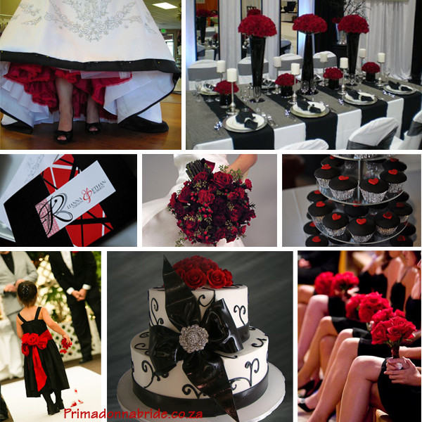 Red Black And White Wedding Decorations
 Wedding colours Red and Black Primadonna Bride
