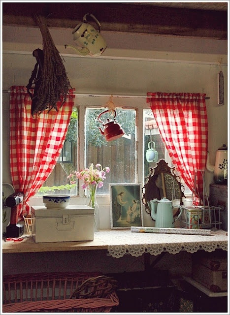 Red Checkered Kitchen Curtains
 143 best Kitchen Curtain Fabric Ideas images on Pinterest