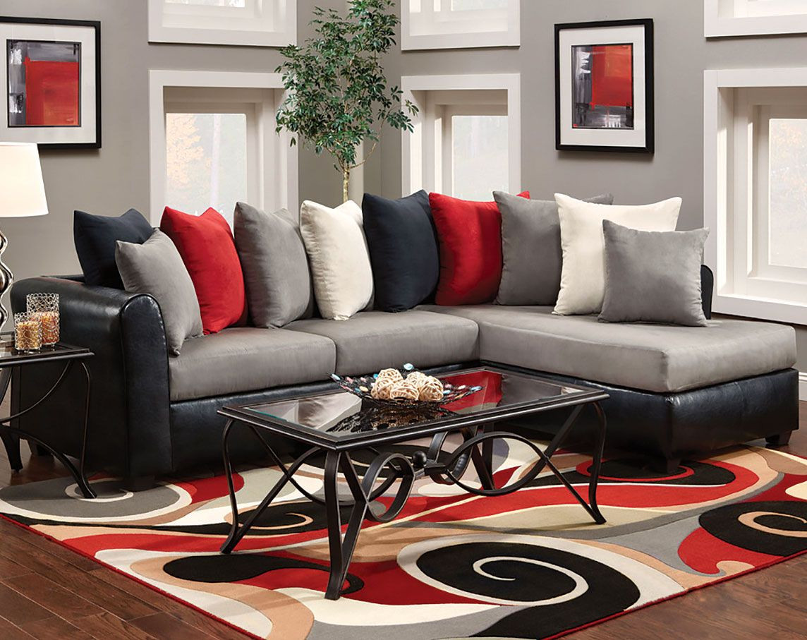 Red Couches Living Room Ideas
 red black living room furniture