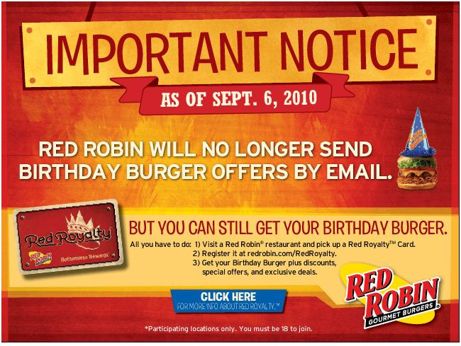 Red Robin Birthday Party
 301 Moved Permanently